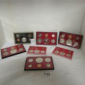 8 United states proof coin sets various dates 1969-1981