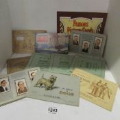 A quantity of cigarette cards in albums
