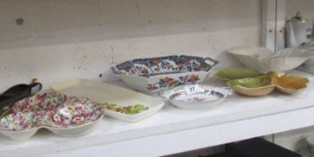 A quantity of dishes including Carltonware, James Kent etc