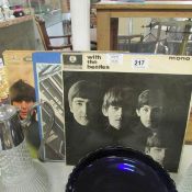 3 Beatles LP records