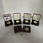 4 English Rugby Commemorative medals, and a 1951 Festival of Britain crown