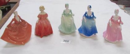 5 Coalport figurines