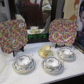 4 Aynsley teacups/saucers and one Carltonware teacup/saucer