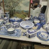 30 pieces of blue and white china including Rington's