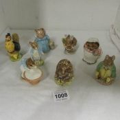 8 Beswick Beatrix potter figurines, Anna Maria, Old Mr Picklepin, Aunt Pettitoes, Appley Dapply etc