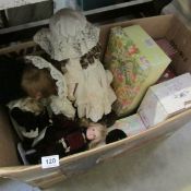 A box of dolls including Leonards and Regency Fine Arts