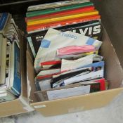 A box of LP and 45 rpm records