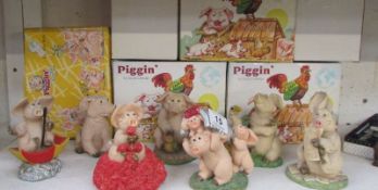 7 boxed 'Piggin' figures