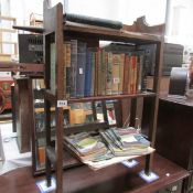 An oak bookshelf