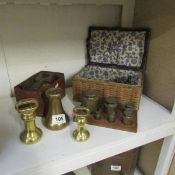 A mixed lot of brass weights