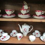 A Royal Stafford coffee set and other cups and saucers