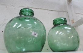 2 glass carboys