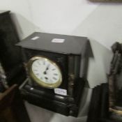 A marble mantel clock, top loose