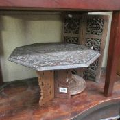 2 carved folding tables