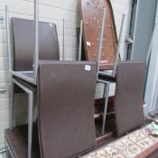 A set of 4 modern chairs