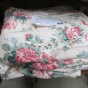 A pair of vintage 'Lady Catherine' floral curtains, 66.5" x 59"