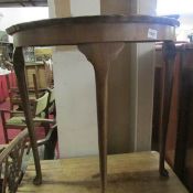 A D shaped hall table