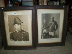 2 oak framed photographs being Admiral Sir John Jellicoe and Sir John French