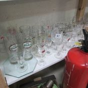 A mixed lot glasses, some named