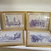 4 framed Lincolnshire prints