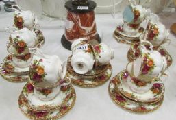 45 pieces of Royal Albert Old Country roses tea ware