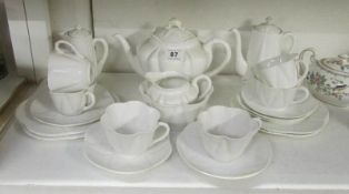 21 pieces of Shelley white teaware