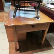 An early Victorian elm farmhouse table