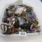 A large tray of costume jewellery