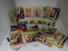 A quantity of humorous postcards, 1940's on