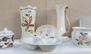 6 items of Radford pottery including vases