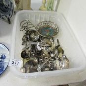 A mixed lot of cutlery, napkin rings etc