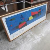 A large framed Joan Miro print