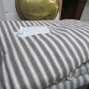 2 pair of striped Sanderson's curtains, 118 x 57" and 70 x 51"