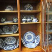 Approximately 50 pieces of blue and white china