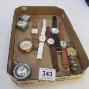 A quantity of pocket and wrist watches