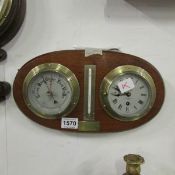 A ship's clock/barometer