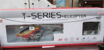 A boxed remote control helicopter