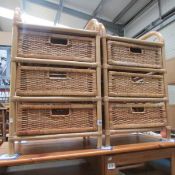 2 wicker bedroom chests