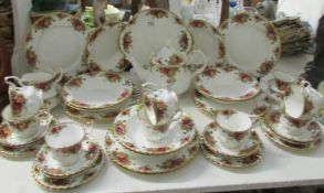 46 pieces of Royal Albert Old Country Roses teaware