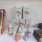 5 Royal Albert Beatrix Potter figures including Pigling eats his porridge, Fierce Bad Rabbit etc