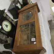 An oak clock case