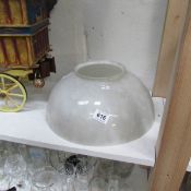 A white glass lampshade