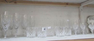 A mixed lot of cut glass drinking glasses