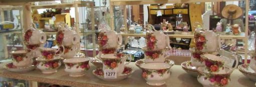 36 pieces of Royal Albert Old Country Roses tea ware