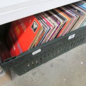 A box of LP records