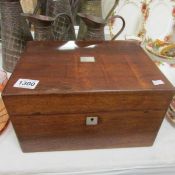 A mahogany vanity box (interior requires attention)