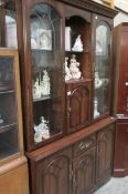 A mahogany wall unit