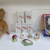 5 Royal Albert Beatrix Potter figures including Peter with Daffodils, Mrs Rabbit cooking etc