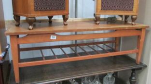 A retro coffee table with under magazine shelf, Poss. G Plan