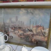 A framed print of Lincoln Cathedral